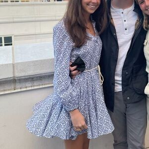 Zara Blue & White Tie Dress